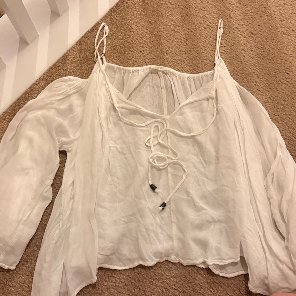 Mod Ref White Sheer Blouse